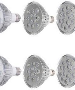 Fengyan Outdoor Lighting 6pcs/lot E27 LED PAR38 Spotlight Aluminum 15w/18w/24w Light Imitation Lumen Purple Light Source LED Grow Light Succulent (Color : White, Size : 18w)