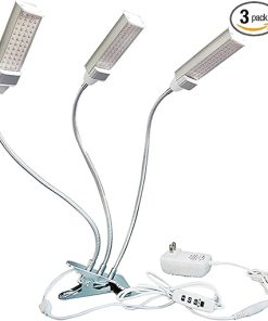 Generic Plant Grow Light, LED Grow Lights for Indoor Plants with Timer, 360Adjustable Gooseneck, 3/6/12H Timing, Glass Material, White Color, 3 Heads Generic Plant Grow Light, LED Grow Lights for Indoor Plants with Timer, 360Adjustable Gooseneck, 3/6/12H Timing, Glass Material, White Color, 3 Heads