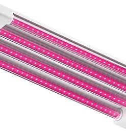 Good Earth Lighting 24-in 4-Light, 69-Watt Red Spectrum LED Grow Light, 92 PAR/PPF, Auto On/Off Timer, Linkable, White 2