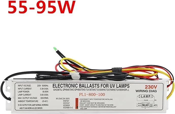 220V 230V 21-40W 55W-95W Electronic Ballast LED Driver DC5V Output Rectifier (Size : 55-95W) 2 220V 230V 21-40W 55W-95W Electronic Ballast LED Driver DC5V Output Rectifier (Size : 55-95W) - Image 2
