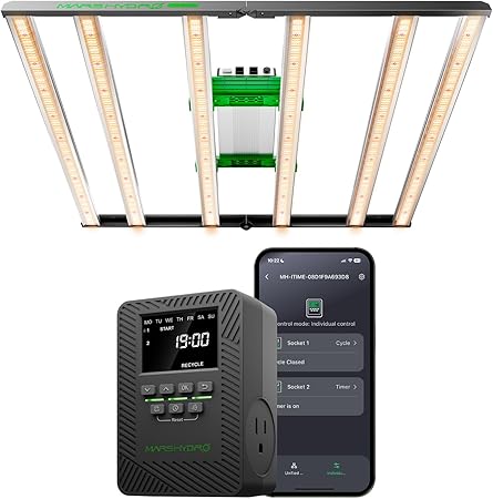 MARS HYDRO FC-E4800 Foldable LED Grow Light 4x4ft with ITime 2-in-1 Smart Timer Outlet Dual Outlet App Control MARS HYDRO FC-E4800 Foldable LED Grow Light 4x4ft with ITime 2-in-1 Smart Timer Outlet Dual Outlet App Control