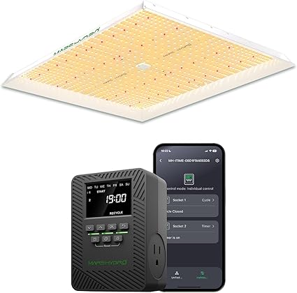 MARS HYDRO TS 3000 450W LED Grow Light for Indoor Plants Full Spectrum with ITime 2-in-1 Smart Timer Outlet Dual Outlet App Control MARS HYDRO TS 3000 450W LED Grow Light for Indoor Plants Full Spectrum with ITime 2-in-1 Smart Timer Outlet Dual Outlet App Control