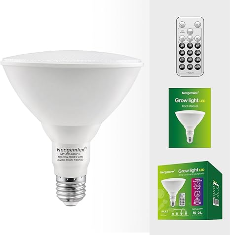 Smart PAR38 LED Grow Light Bulb – Dimmable, Sun Mode Dimming, Auto On/Off Timer, Remote Control – Full Spectrum for Indoor Plant Growth – Mimics Real Sunshine 2 Smart PAR38 LED Grow Light Bulb - Dimmable, Sun Mode Dimming, Auto On/Off Timer, Remote Control - Full Spectrum for Indoor Plant Growth - Mimics Real Sunshine - Image 2
