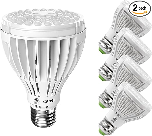 SANSI 24W Grow Light Bulb for Seeds and Greens + 10W Grow Light Bulb 4Pack, Full Spectrum LED Grow Bulb for Indoor Plants, Grow Lamp with Optical Lens for High PPFD SANSI 24W Grow Light Bulb for Seeds and Greens + 10W Grow Light Bulb 4Pack, Full Spectrum LED Grow Bulb for Indoor Plants, Grow Lamp with Optical Lens for High PPFD