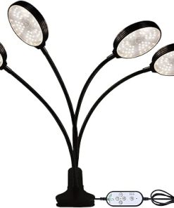 1-4 Heads LED Grow Light, Full Spectrum Clip Plant Growing Lamp, 5-Segment Dimming Mode, 3 Fill Light Conversion Modes, 4/8/12H Timer, Idea for Small Plant Light (Size : 2pcs) ()