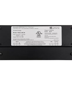 Luminii PDCU-96-24 Dimmable LED Driver Power Supply, 24Vdc 96W 4A, 100-277V