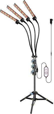 MEGHALI 288LED Floor Folding Tripod Grow Light Four Head Dimming 80w Indoor Plant Lamp with Plug Plant Fill Light for Vegetable Succulent Herb Seedlings Garden MEGHALI 288LED Floor Folding Tripod Grow Light Four Head Dimming 80w Indoor Plant Lamp with Plug Plant Fill Light for Vegetable Succulent Herb Seedlings Garden