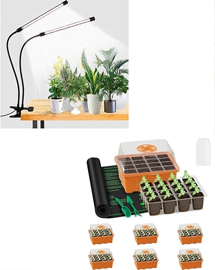 Grow Light + 6Pack Tray + Heat Mat Grow Light + 6Pack Tray + Heat Mat