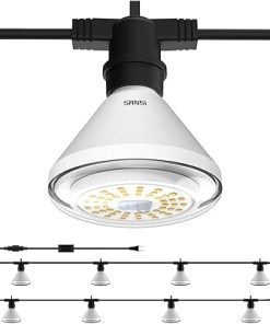 SANSI 192W String LED Grow Light, 1500W Equiv. Full Spectrum 4000K Daylight Plant Light, 120° Wide Beam Angle IP54 Waterproof High PPFD LED Lamp Outdoor for Greenhouse