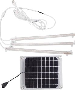 BORDSTRACT Solar Powered Grow Lamp, Solar Greenhouse Warm LED Grow Light Panel for Helping Indoor Plants Potted Plants Grow(30W) BORDSTRACT Solar Powered Grow Lamp, Solar Greenhouse Warm LED Grow Light Panel for Helping Indoor Plants Potted Plants Grow(30W)