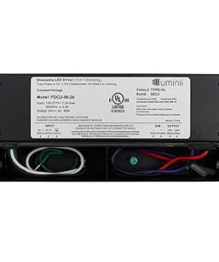 Luminii PDCU-96-24 Dimmable LED Driver Power Supply, 24Vdc 96W 4A, 100-277V 2
