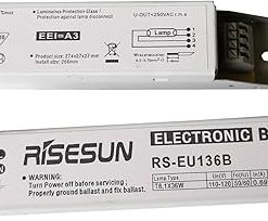 RS-EU136B 110V 36WX1 T8 VU lamp Electronic Ballast Lighting Starter EEI=A3, 2-Pack RS-EU136B 110V 36WX1 T8 VU lamp Electronic Ballast Lighting Starter EEI=A3, 2-Pack