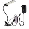 1-4 Heads LED Grow Light, Full Spectrum Clip Plant Growing Lamp, 5-Segment Dimming Mode, 3 Fill Light Conversion Modes, 4/8/12H Timer, Idea for Small Plant Light (Size : 2pcs) () 3