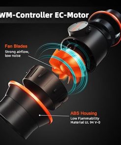 Spider Farmer 6 Inch Inline Duct Fan with Speed Controller and G5000 Cost-Effective LED Grow Lights 480W for 4X4ft Grow Tent 2