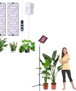 Grow Light, LED Grow Lights for Indoor Plants Full Spectrum, Timer Plant Light, Indoor Plant Growing Lamp for Seedlings, Veg, Flowers