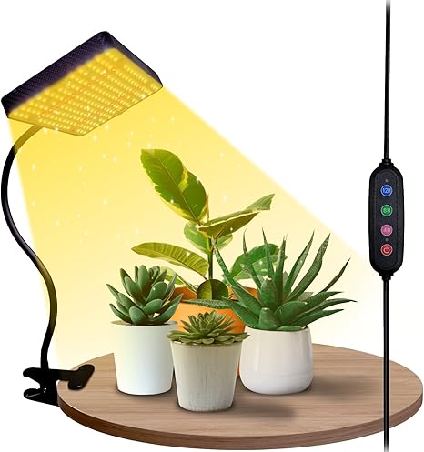 Humboldts Secret Clip On LED Grow Light for Indoor Plants Full Spectrum w/Warm, White, & UV-IR Lights | 200W Intensity & Timer | for Tables, Desks, & More | Plant Light for Indoor Plants, Herbs, Etc Humboldts Secret Clip On LED Grow Light for Indoor Plants Full Spectrum w/Warm, White, & UV-IR Lights | 200W Intensity & Timer | for Tables, Desks, & More | Plant Light for Indoor Plants, Herbs, Etc