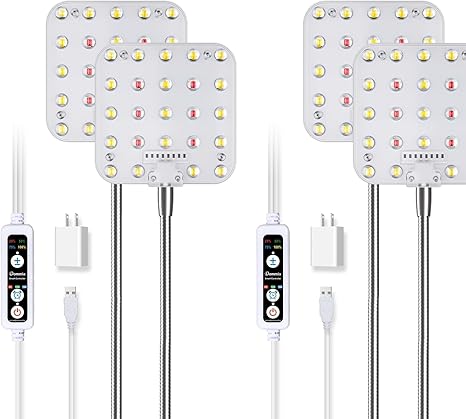 DOMMIA Grow Light, Waterproof Grow Lights for Indoor Plants, Optical Lens Plant Lights for Indoor Growing, Full Spectrum LED Grow Light with Gooseneck Stand (14-in Tall, 2 Stands 1 Plug, 4 Stands) DOMMIA Grow Light, Waterproof Grow Lights for Indoor Plants, Optical Lens Plant Lights for Indoor Growing, Full Spectrum LED Grow Light with Gooseneck Stand (14-in Tall, 2 Stands 1 Plug, 4 Stands)