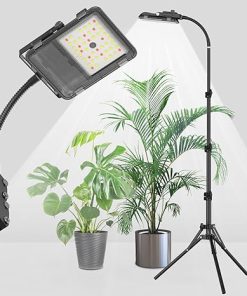 SANSI Upgraded Grow Light with Stand, Full Spectrum 250W Equiv. LED Floor Plant Light for Indoor Plants, Grow Light for High PPFD Growing, Adjustable Tripod Stand 35-55 inches