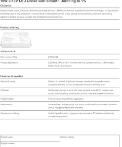LLS eldoLED | EC0161B3 10W 0-10V LED Driver with Smooth Dimming to 1% | HydraDrive Technology 2