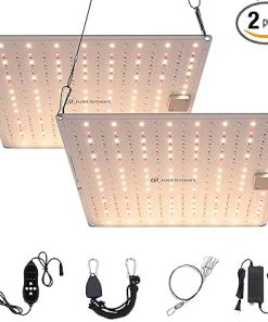 Litake 2X1000W Full Spectrum 256 LED Beads LED Grow Lights with 3×3 Coverage, 2-Pack, 10 Levels of Dimming, 6 Timing Modes, Grow Lamp with Seedling, Growing and Blooming Mode for Indoor Plants