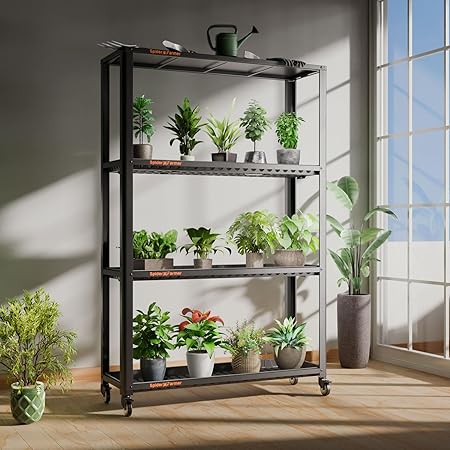 Spider Farmer SF600 LED Grow Light and Plant Stand 3 Tier Metal Plant Shelf with Wheels for Indoor Plants Multiple 3 Plant Trays 2 Spider Farmer SF600 LED Grow Light and Plant Stand 3 Tier Metal Plant Shelf with Wheels for Indoor Plants Multiple 3 Plant Trays - Image 2
