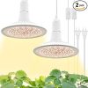 SANSI 24W Grow Light Bulb 1pack + 10W Grow Bulb 4pack, LED Full Spectrum, with Optical Lens for High PPFD, Energy Saving Plant Lights for Seeding and Growing 3