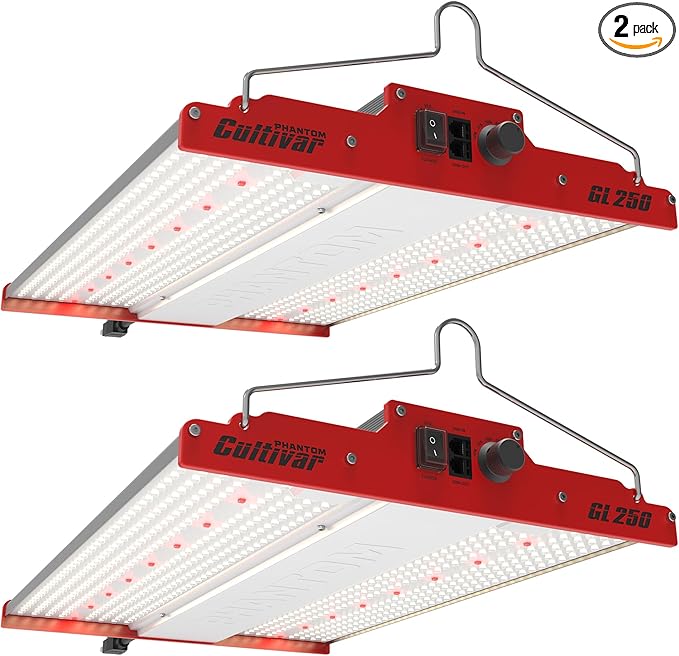 GL250 250 Watt 120 Volt Plug LED Aluminum Grow Tent Lamp Compact Plant Light Fixture for Indoor Cultivation, Red (2 Pack) GL250 250 Watt 120 Volt Plug LED Aluminum Grow Tent Lamp Compact Plant Light Fixture for Indoor Cultivation, Red (2 Pack)