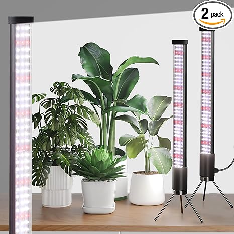 2-Pack, T10 Vertical Grow Light, 6000K Full Spectrum Desktop Plant Light 16.7″,Hung or Stood, with 3 Modes & 5 Dimming Levels, Suitable Small & Medium Plants Indoors, Auto On Off Timing 4/8/12/18Hrs 2-Pack, T10 Vertical Grow Light, 6000K Full Spectrum Desktop Plant Light 16.7",Hung or Stood, with 3 Modes & 5 Dimming Levels, Suitable Small & Medium Plants Indoors, Auto On Off Timing 4/8/12/18Hrs