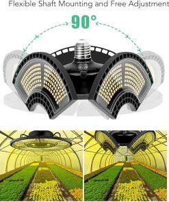 Plant Light, Waterproof Foldable Flower Grow Lamp Full Spectrum E26 100‑277V,Plant Growing Lamps for Garden,Grow Lights for Indoor Plants 2