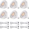 PAR30 LED Bulb 35 Watt Grow Lights, Simulated Sunlight Plant Light Built-in Cool Fan Light Bulb with Plug-in Hanging Cord Kit for Indoor Greenhouse (6 PCS) 4
