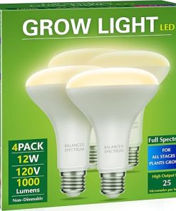 Briignite LED Grow Light Bulb 4 Pack & 3 Hanging Grow Light 2