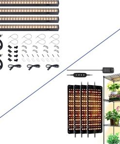 Barrina 1ft Full Spectrum Grow Light for Indoor Plants, T5 Grow Light Strips & Ultra-Thin Grow Light Panels, LED Plant Grow Light for Indoor Growing
