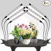 720W LED Grow Light Foldable with LM281B Diodes 2.9umol/J Full Spectrum 6 Bar LED Plant Light 0-10V Daisy Chain Dimmable for Seedling Veg and Indoor Plants Vertical Farming 3