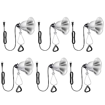 Simple Deluxe Clamp Lamp Light with Detachable 5.5 Inch Aluminum Reflector up to 60 Watts E26 Socket (No Bulb Included), 6 Feet Cord, UL Listed, 6 Pack Simple Deluxe Clamp Lamp Light with Detachable 5.5 Inch Aluminum Reflector up to 60 Watts E26 Socket (No Bulb Included), 6 Feet Cord, UL Listed, 6 Pack