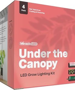 Miracle LED Under The Canopy Indoor Grow Light Kit – Double Plant Yield – Absolute Daylight Red Spectrum 150W Replacement Grow Bulbs & 4-Socket Corded Fixture with SproutMatic Timer (4-Pack) Miracle LED Under The Canopy Indoor Grow Light Kit – Double Plant Yield – Absolute Daylight Red Spectrum 150W Replacement Grow Bulbs & 4-Socket Corded Fixture with SproutMatic Timer (4-Pack)