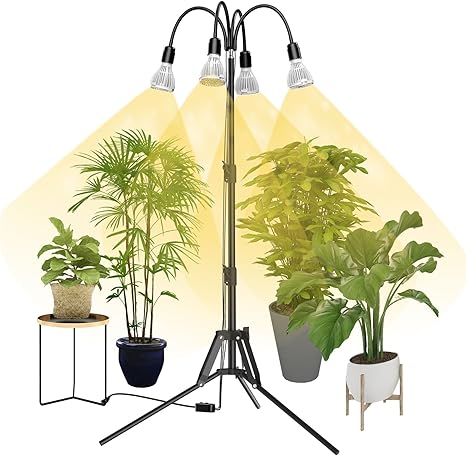 SANSI 128W Grow Lights for Indoor Plants, Full Spectrum with 35-64 inches Detachable Upgrade Tripod Stand, High PPFD Growing Lamp No Dimmable with 4pack 32W Grow Bulb SANSI 128W Grow Lights for Indoor Plants, Full Spectrum with 35-64 inches Detachable Upgrade Tripod Stand, High PPFD Growing Lamp No Dimmable with 4pack 32W Grow Bulb