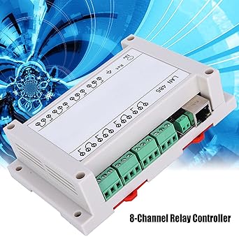 250V/AC 10A RJ45 TCP/IP Remote Controller Module 8-Channel Relay Switch Supports 485 Networking(White) 2 250V/AC 10A RJ45 TCP/IP Remote Controller Module 8-Channel Relay Switch Supports 485 Networking(White) - Image 2