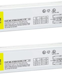 OHLECTRIC (2 Pack) Replacement for Keystone KTEB-221PS-1-TP 2 Lamp T5 Electronic Fluorescent Ballast | 120V Input with Program Start | Normal Ballast Factor | UL Approved