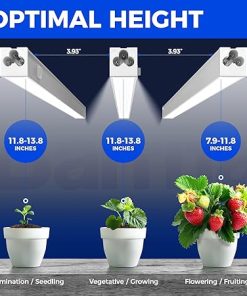 Barrina Grow Lights for Indoor Plants, 5000K White Full Spectrum Grow Light Strip, 1FT Plant Light for Greenhouse Indoor Growing, 8 Packs 2