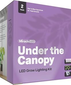 Miracle LED Under The Canopy Indoor Grow Light Kit – Double Plant Yield – Absolute Daylight Red & Blue Spectrum 150W Replacement Grow Bulbs & 4-Socket Corded Fixture with SproutMatic Timer (2-Pack) Miracle LED Under The Canopy Indoor Grow Light Kit – Double Plant Yield – Absolute Daylight Red & Blue Spectrum 150W Replacement Grow Bulbs & 4-Socket Corded Fixture with SproutMatic Timer (2-Pack)
