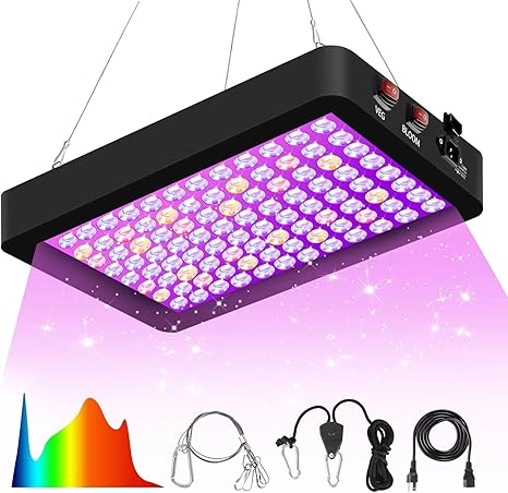 Js2U ZW Upgraded 1000W LED Grow Light for Indoor Plants, Double Chips Full Spectrum Plant Light UV-IR Grow Lamp, Seed Starting Seedlings Vegetable Pepper Hanging Growing Lamps Veg Bloom Daul Model Js2U ZW Upgraded 1000W LED Grow Light for Indoor Plants, Double Chips Full Spectrum Plant Light UV-IR Grow Lamp, Seed Starting Seedlings Vegetable Pepper Hanging Growing Lamps Veg Bloom Daul Model