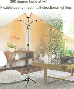 MEGHALI 288LED Floor Folding Tripod Grow Light Four Head Dimming 80w Indoor Plant Lamp with Plug Plant Fill Light for Vegetable Succulent Herb Seedlings Garden 2