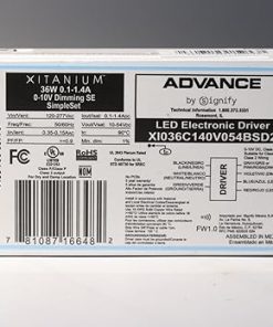 XI036C140V054BSD2-36 Watt 120/277 Volt 100-1400mA Advance LED Driver