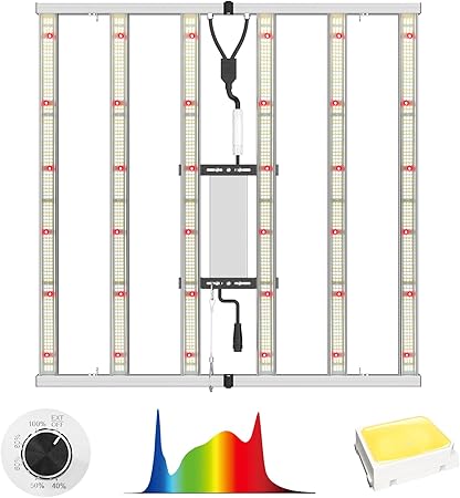 LED Grow Lights for Indoor Plants Full Spectrum, 1656 Pcs Diodes 400W Grow Lamp, 4x4ft Commercial Foldable 6 Bar Daisy Chain Growing Plant Lights for Indoor Plants Veg Seed and Bloom LED Grow Lights for Indoor Plants Full Spectrum, 1656 Pcs Diodes 400W Grow Lamp, 4x4ft Commercial Foldable 6 Bar Daisy Chain Growing Plant Lights for Indoor Plants Veg Seed and Bloom