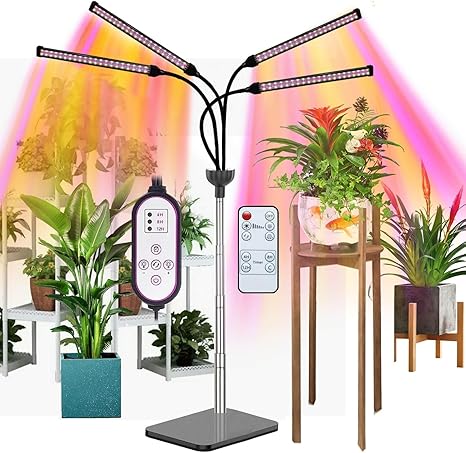 Grow Lights for Indoor Plants Full Spectrum Plant Light with 15-64″ Adjustable Height, Indoor Grow Lamp Red Warm White with Remote Control and Auto On/Off Timer Function (64 Inch) Grow Lights for Indoor Plants Full Spectrum Plant Light with 15-64" Adjustable Height, Indoor Grow Lamp Red Warm White with Remote Control and Auto On/Off Timer Function (64 Inch)