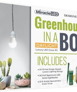Miracle LED Greenhouse in a Box Designer Line Indoor Grow Kit – Includes Absolute Daylight Full Spectrum 100W Replacement Grow Bulb, 1 1-Socket Braided Plug-in Fixture with Timer (4-Pack) Miracle LED Greenhouse in a Box Designer Line Indoor Grow Kit – Includes Absolute Daylight Full Spectrum 100W Replacement Grow Bulb, 1 1-Socket Braided Plug-in Fixture with Timer (4-Pack)