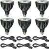 PAR38 LED Grow Lights with Plug-in Hanging Cord 40 Watt COB Full Spectrum Plant Light Bulb (300 Watt Eqv.) Grow Lamp Bulb for Indoor Plants Flowers Greenhouse Seed Starting (6 PCS) 4