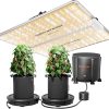 2025 CalKoo Grow Lights for Indoor Plants Growing, 126 LEDs 6000K Full Spectrum Plant Grow Lights Indoor, Height Adjustable (13-38”), Grow Lamp with 4/8/12/18H Timer, 3 Professional Modes+ 10 Dimming 4