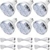 PAR38 LED Grow Lights with Plug-in Hanging Cord 40 Watt COB Full Spectrum Plant Light Bulb (300 Watt Eqv.) Grow Lamp Bulb for Indoor Plants Flowers Greenhouse Seed Starting (6 PCS) 3