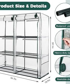 Plant Shelf with Grow Lights for Seedling 3 Tier Plant Stand with 2 ft T8 Grow Light Full Spectrum T8 Growing Lamps for Indoor Plants 2